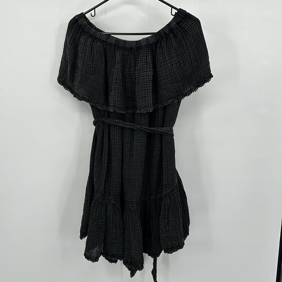 Anthropologie Black Strapless Belted Kona Dress Size Medium NWT - Picture 5 of 10